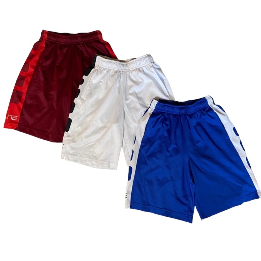 COPY - Nike Elite Basketball Shorts Big Kids LOT OF 3 Size Small Athletic Shorts